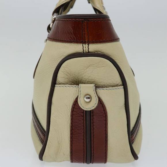 CELINE Hand Bag Leather Beige Auth bs12047 - Picture 4 of 16